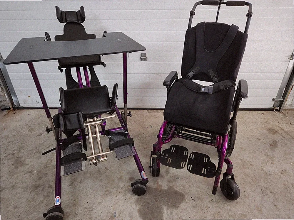 DISABILITY WHEELCHAIR AN STANDING CHAIR