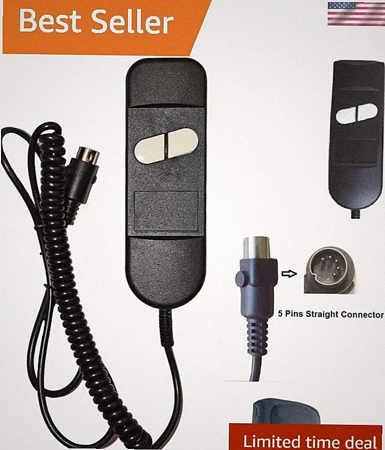 Electric 2 Button Lift Chair Hand Controller - 5 Pin Compatibility for Comfort