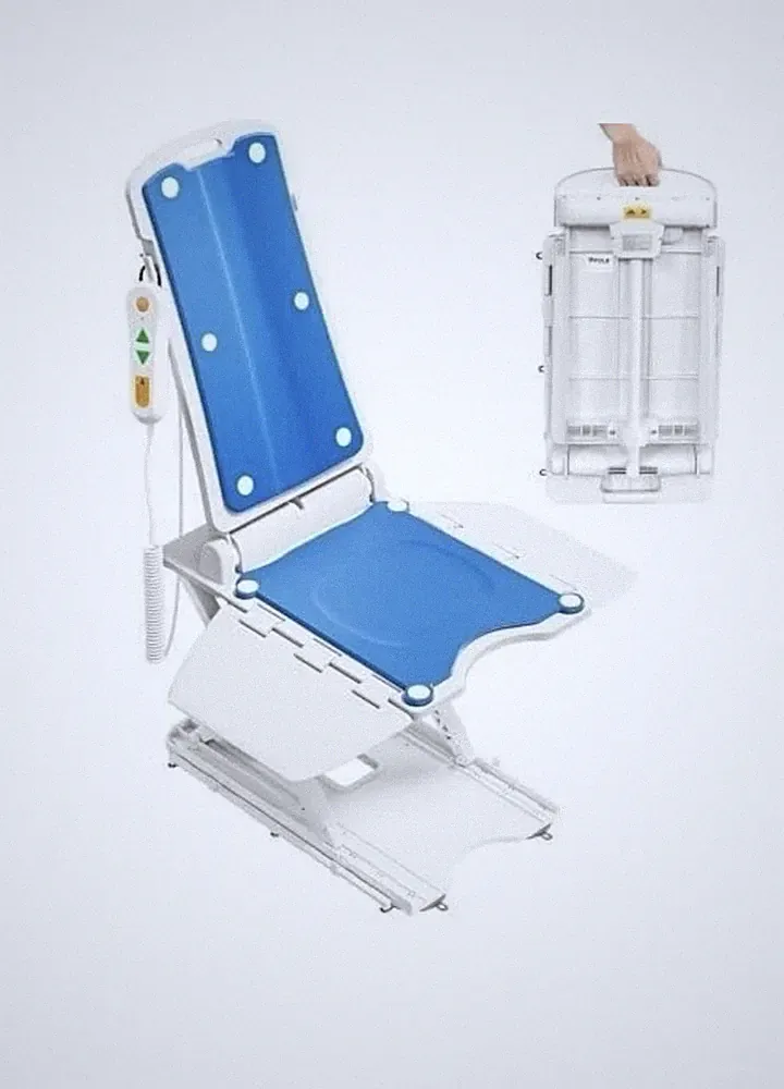 Electric Chair Lift – Foldable Floor Lift For Elderly, 308 Lb Support, Ipx8