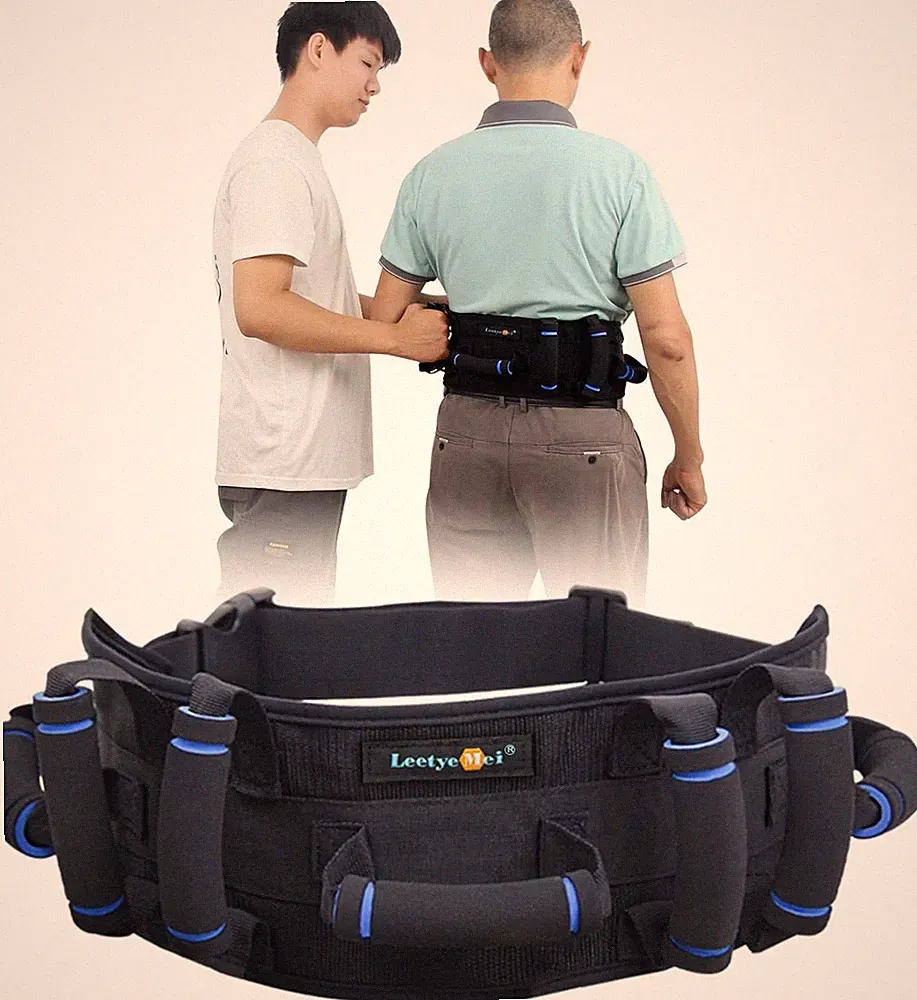 Gait Belts Transfer Belt for Seniors 7 Handles, Gate Belts Medical for Elde RGH