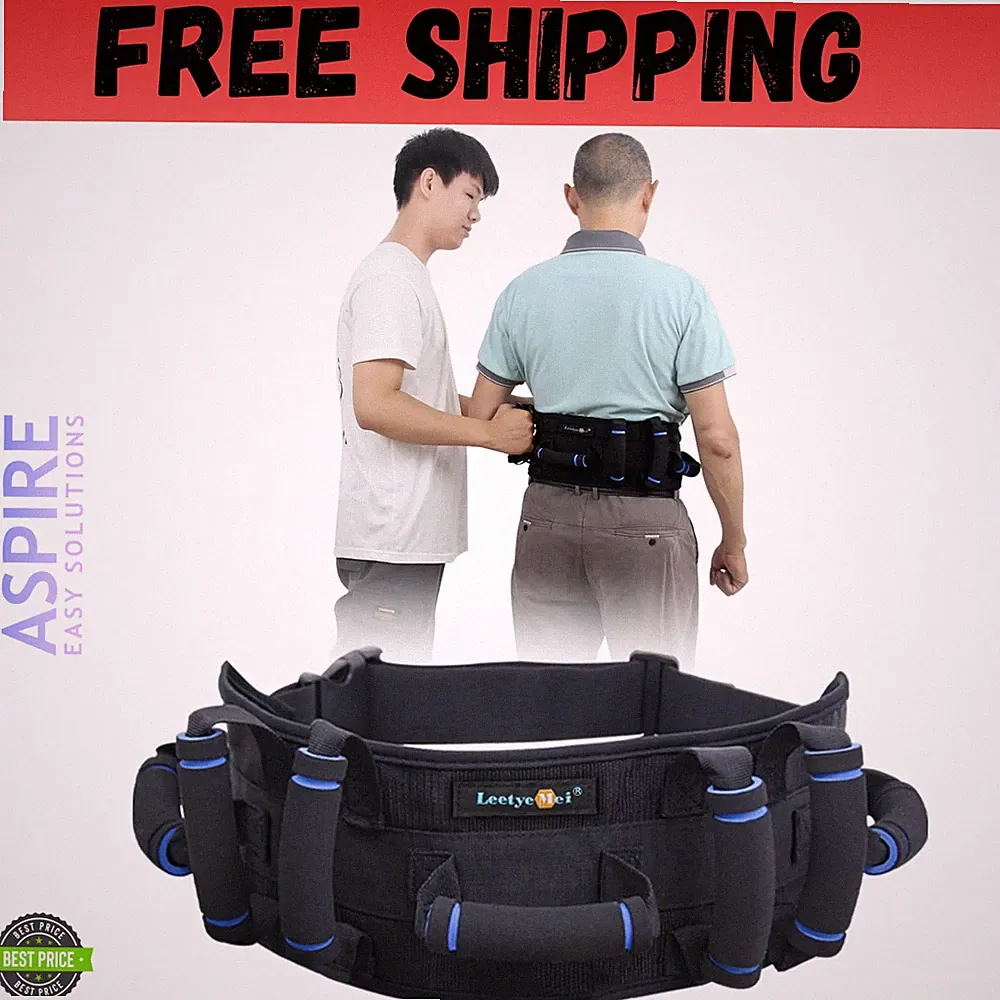 Gait Belts Transfer Belt for Seniors with 7 Handles, Gate Belt for Elderly Lift