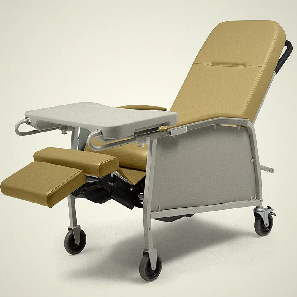 Lumex 3-Position Medical Recliner, Reclining Geri Chair with Wheels