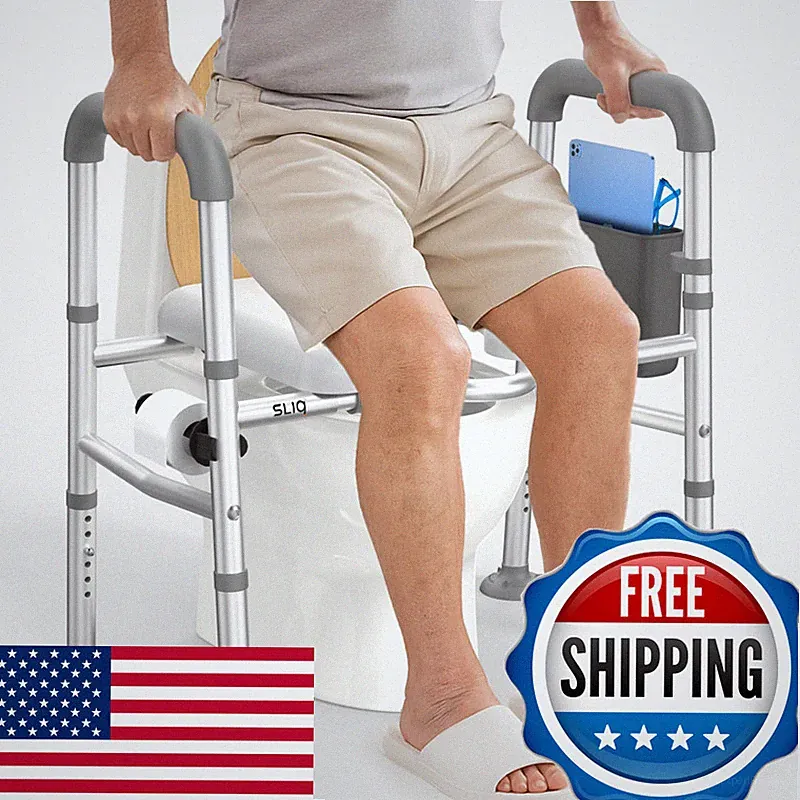 Sliq Toilet Seat Risers For Seniors Raised Handicap Toilet Seat Handles Over