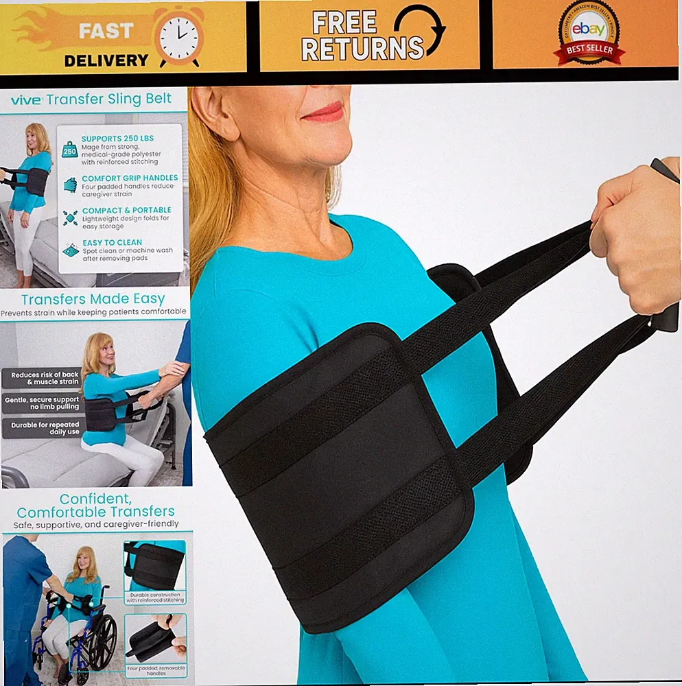 Standard Transfer Sling 31.5" - Gait Belt for Elderly & Disabled - Patient Lifti