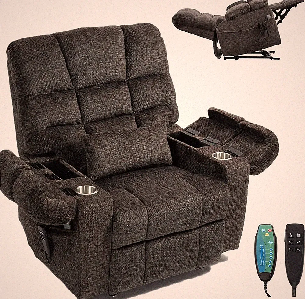 Triple Motor Zero Gravity Power Lift Recliner Chair for Elderly, Extra Wide Lay